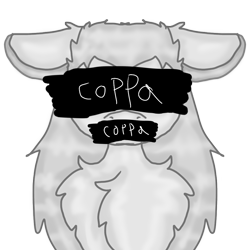 Size: 1000x1001 | Tagged: safe, artist:furhoof34, imported from derpibooru, semi-anthro, censored, censored eyes, chest fluff, coppa, floppy ears, simple background, solo, transparent background