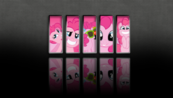 Size: 1920x1080 | Tagged: safe, artist:gurugrendo, edit, imported from derpibooru, pinkie pie, earth pony, pony, facial hair, female, glasses, mare, moustache, solo, wallpaper, wallpaper edit