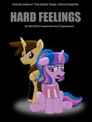 Size: 2066x2740 | Tagged: safe, artist:ejlightning007arts, imported from derpibooru, oc, oc only, oc:ej, oc:hsu amity, alicorn, alicorn oc, amityej, clothes, comic, crying, emotional, female, horn, looking back, male, mare, oc x oc, open mouth, sad, shipping, shirt, sitting, stallion, straight, t-shirt, teary eyes, wings