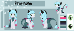 Size: 900x380 | Tagged: safe, artist:glitterring, imported from derpibooru, oc, oc only, earth pony, pony, earth pony oc, female, hoof fluff, leonine tail, mare, reference sheet, slit eyes, slit pupils, smiling