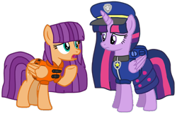 Size: 1412x909 | Tagged: safe, artist:徐詩珮, imported from derpibooru, ginger owlseye, twilight sparkle, alicorn, pony, series:sprglitemplight diary, series:sprglitemplight life jacket days, series:springshadowdrops diary, series:springshadowdrops life jacket days, alternate universe, base used, chase (paw patrol), clothes, cute, equestria girls ponified, female, gingerlight, lesbian, lifejacket, paw patrol, ponified, shipping, simple background, transparent background, twilight sparkle (alicorn)