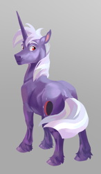 Size: 753x1293 | Tagged: safe, artist:varwing, imported from derpibooru, oc, oc only, oc:purple dusk, pony, unicorn, male, offspring, parent:flash sentry, parent:twilight sparkle, parents:flashlight, solo, stallion