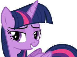 Size: 7700x5725 | Tagged: safe, artist:andoanimalia, imported from derpibooru, twilight sparkle, alicorn, pony, every little thing she does, absurd resolution, bedroom eyes, female, simple background, smiling, solo, transparent background, twilight sparkle (alicorn), vector