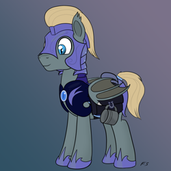 Size: 700x700 | Tagged: source needed, safe, artist:flyingsaucer, imported from derpibooru, oc, oc:dawn trotter, bat pony, armor, bat pony oc, bat wings, guard, male, night guard, stallion, wings