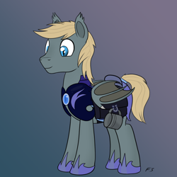 Size: 700x700 | Tagged: source needed, safe, artist:flyingsaucer, imported from derpibooru, oc, oc:dawn trotter, bat pony, armor, bat pony oc, bat wings, guard, male, night guard, stallion, wings