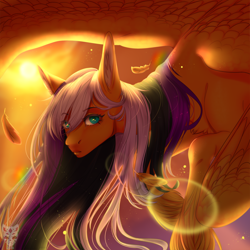 Size: 3000x3000 | Tagged: safe, artist:lastaimin, imported from derpibooru, oc, oc only, oc:blits, pegasus, pony, female, high res, mare, solo, sun