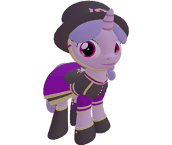 Size: 853x720 | Tagged: safe, artist:topsangtheman, imported from derpibooru, sea swirl, seafoam, pony, unicorn, 3d, clothes, female, hat, looking at you, simple background, solo, source filmmaker, transparent background, uniform