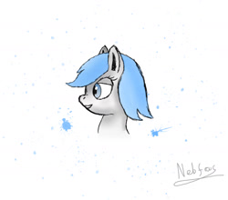 Size: 1840x1616 | Tagged: safe, artist:nebulafactory, imported from derpibooru, pony, bust, drawing, female, portrait, practice drawing, side view, simple background, solo, white background