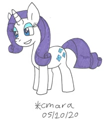 Size: 843x999 | Tagged: safe, artist:cmara, imported from derpibooru, rarity, pony, unicorn, eyeshadow, female, lidded eyes, makeup, mare, solo, traditional art