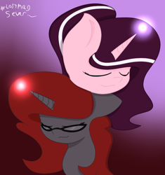 Size: 600x639 | Tagged: safe, artist:zeroponycreations, imported from derpibooru, oc, oc:curse word, oc:magpie, unicorn, eyes closed, glasses, magic