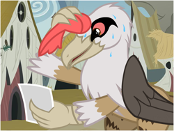 Size: 800x600 | Tagged: safe, artist:flash equestria photography, imported from derpibooru, oc, oc only, oc:grimm tales, griffon, griffon oc, meme, photo, solo, sweat, sweating profusely, sweating towel guy