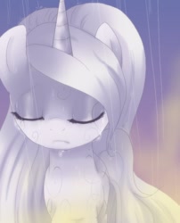 Size: 600x742 | Tagged: safe, artist:loyaldis, imported from derpibooru, princess silver swirl, unicorn, crying, eyes closed, g2, g2 to g4, g4, generation leap