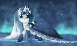 Size: 1300x772 | Tagged: safe, artist:loyaldis, imported from derpibooru, princess silver swirl, unicorn, clothes, dress, g2, g2 to g4, g4, generation leap, stars