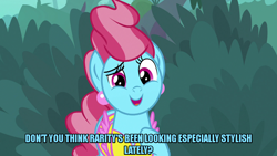 Size: 1280x720 | Tagged: safe, edit, edited screencap, editor:jaredking203, imported from derpibooru, screencap, cup cake, earth pony, pony, the big mac question, caption, female, image macro, mare, meme, solo, text, tomodachi life