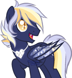 Size: 589x633 | Tagged: safe, artist:lr-studios, artist:php110, imported from derpibooru, oc, oc only, oc:star streak, bat pony, pony, base used, bat pony oc, bat wings, collaboration, jewelry, male, necklace, open mouth, raised hoof, simple background, slit eyes, slit pupils, solo, stallion, transparent background, wings