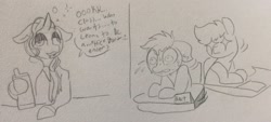 Size: 2048x928 | Tagged: safe, artist:nootaz, imported from derpibooru, starlight glimmer, pony, unicorn, alcohol, comic, dialogue, drunk, drunker glimmer, monochrome, traditional art