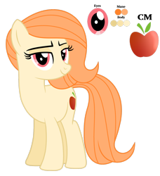 Size: 1280x1402 | Tagged: safe, artist:cindydreamlight, artist:cindystarlight, imported from derpibooru, oc, oc only, oc:sweet apple, earth pony, pony, female, mare, simple background, solo, transparent background