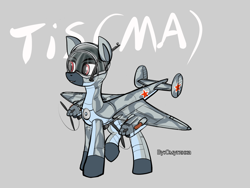 Size: 1200x900 | Tagged: safe, artist:смуглнка, imported from derpibooru, oc, oc only, original species, plane pony, pony, eyelashes, female, mare, plane, polikarpov tis, ponified, raised hoof, solo, soviet, tis ma