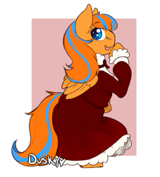Size: 475x524 | Tagged: artist needed, safe, imported from derpibooru, oc, oc only, oc:cold front, pegasus, clothes, crossdressing, dress, lolita fashion, male