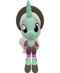 Size: 590x720 | Tagged: safe, artist:topsangtheman, imported from derpibooru, cornetta, pony, unicorn, 3d, clothes, female, hat, looking at you, simple background, solo, source filmmaker, transparent background, uniform