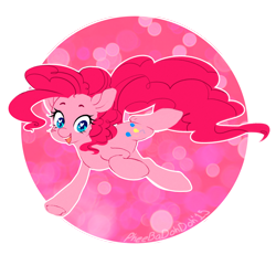 Size: 1500x1500 | Tagged: safe, artist:pheebadohdoh, artist:pheepupper, imported from derpibooru, pinkie pie, earth pony, pony, abstract background, circle background, cute, diapinkes, female, heart eyes, mare, open mouth, simple background, solo, transparent background, wingding eyes