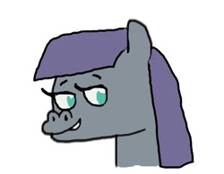 Size: 434x339 | Tagged: safe, artist:whistle blossom, imported from derpibooru, maud pie, earth pony, pony, autodesk sketchbook, bust, cute, digital art, female, grin, head only, looking at you, mare, maudabetes, simple background, smiling, smiling at you, solo, when she smiles, white background