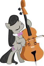 Size: 5617x8411 | Tagged: safe, artist:wissle, imported from derpibooru, octavia melody, earth pony, pony, the best night ever, absurd resolution, bipedal, bow (instrument), bowtie, cello, cello bow, clothes, eyes closed, female, mare, musical instrument, playing instrument, simple background, solo, transparent background, vector