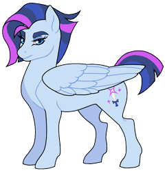 Size: 694x714 | Tagged: safe, artist:trippinmars, imported from derpibooru, oc, oc only, oc:shimmer strife, pegasus, pony, female, mare, offspring, parent:flash sentry, parent:twilight sparkle, parents:flashlight, simple background, solo, transparent background