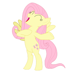 Size: 2449x2449 | Tagged: safe, artist:optimusv42, imported from derpibooru, fluttershy, gorilla, pegasus, pony, ^^, base used, bipedal, cave pony, caveman, cavemare, chest beating, chest pounding, eyes closed, simple background, solo, tarzan, transparent background