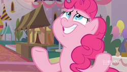 Size: 1280x720 | Tagged: safe, imported from derpibooru, screencap, pinkie pie, earth pony, pony, memories and more, the last problem, spoiler:memories and more, spoiler:mlp friendship is forever, faic, female, mare, smiling, solo