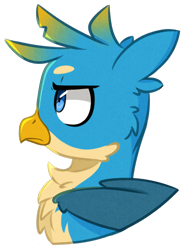 Size: 900x1230 | Tagged: safe, artist:pointdelta, imported from derpibooru, gallus, griffon, bust, male, portrait, profile, simple background, solo, transparent background