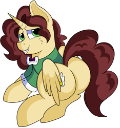 Size: 1280x1368 | Tagged: safe, artist:rainbowtashie, imported from derpibooru, cheese sandwich, donut joe, fancypants, soarin', oc, oc:king calm merriment, alicorn, pony, alicorn oc, bowtie, butt, clothes, commissioner:bigonionbean, cutie mark, extra thicc, flank, fusion, fusion:cheese sandwich, fusion:donut joe, fusion:fancypants, fusion:king calm merriment, fusion:soarin', horn, male, plot, simple background, stallion, the ass was fat, thicc ass, transparent background, wings, writer:bigonionbean