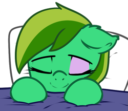 Size: 603x520 | Tagged: safe, artist:neuro, imported from derpibooru, oc, oc only, oc:aqua, pony, /mlp/, bed, eyes closed, female, mare, phonepones, simple background, sleeping, smiling, solo, transparent background