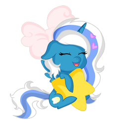 Size: 800x841 | Tagged: safe, artist:find-new-roads, imported from derpibooru, oc, oc:fleurbelle, alicorn, adorabelle, alicorn oc, bow, chibi, cute, eyes closed, female, hair bow, heart, horn, mare, simple background, stars, transparent background, wings