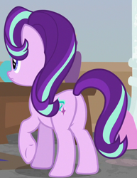 Size: 468x607 | Tagged: safe, imported from derpibooru, screencap, starlight glimmer, pony, unicorn, a horse shoe-in, butt, cropped, female, mare, plot, solo