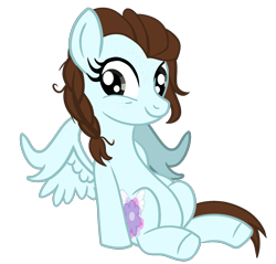 Size: 1291x1236 | Tagged: safe, artist:kawaiioctopii, imported from derpibooru, oc, oc only, oc:wildflower, pegasus, pony, braid, photo, simple background, solo, transparent background