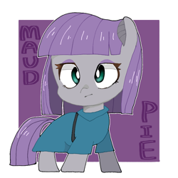 Size: 768x768 | Tagged: safe, artist:destroyer_aky, imported from derpibooru, maud pie, earth pony, pony, abstract background, chibi, cute, female, mare, maudabetes, pixiv, solo