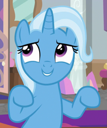 Size: 533x642 | Tagged: safe, imported from derpibooru, screencap, trixie, pony, unicorn, a horse shoe-in, cropped, female, mare, solo