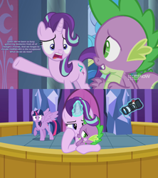 Size: 1920x2160 | Tagged: safe, artist:agrol, artist:itv-canterlot, artist:memnoch, edit, edited screencap, hundreds of users filter this tag, imported from derpibooru, screencap, spike, starlight glimmer, twilight sparkle, alicorn, dragon, pony, unicorn, memories and more, spoiler:memories and more, spoiler:mlp friendship is forever, book, camera, duo, female, kiss mark, lipstick, male, scrapbook, shipping, show accurate, sparlight, straight, that's not friendship, twilight sparkle (alicorn), winged spike, wings