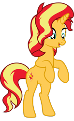 Size: 1024x1671 | Tagged: safe, alternate version, artist:luckreza8, edit, imported from derpibooru, vector edit, sunset shimmer, pony, unicorn, equestria girls, equestria girls series, forgotten friendship, accessory-less edit, bipedal, female, in the human world for too long, missing accessory, simple background, solo, transparent background, vector