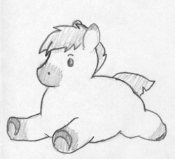 Size: 1100x1000 | Tagged: safe, artist:siegfriednox, imported from derpibooru, oc, oc only, earth pony, pony, chonk, grayscale, monochrome, potato pony, solo, traditional art