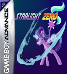 Size: 326x360 | Tagged: safe, artist:4-chap, artist:emeraldgalaxy, artist:mega-poneo, edit, imported from derpibooru, starlight glimmer, pony, crossover, female, game boy advance, magic, megaman zero, parody, solo, sword, video game, weapon