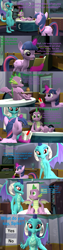 Size: 1920x7560 | Tagged: safe, artist:papadragon69, imported from derpibooru, princess ember, spike, twilight sparkle, alicorn, dragon, comic:spike's cyosa, 3d, argument in the comments, book, choice, comic, cyoa, emberspike, female, looking at you, male, offscreen character, older, older spike, pov, school of friendship, sfm pony, shipping, source filmmaker, straight, teenage spike, teenager, twilight sparkle (alicorn), winged spike, wings