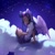 Size: 1080x1080 | Tagged: safe, artist:mmmmuda, imported from derpibooru, twilight sparkle, alicorn, human, clothes, cloud, eared humanization, female, humanized, looking at you, on a cloud, pony ears, shirt, shooting star, sitting, sitting on a cloud, sitting on cloud, skirt, socks, solo, stars, twilight sparkle (alicorn), winged humanization, wings