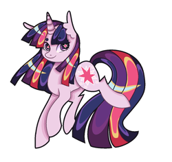 Size: 1100x1040 | Tagged: safe, alternate version, artist:yasusuga, imported from derpibooru, twilight sparkle, pony, unicorn, background removed, cutie mark eyes, ear fluff, female, mare, simple background, solo, unicorn twilight, white background, wingding eyes