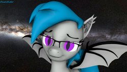 Size: 3840x2160 | Tagged: safe, artist:dawnyr, artist:dawnyrs, imported from derpibooru, oc, oc only, oc:ls, bat pony, pony, 3d, bedroom eyes, cute, parody, solo, source filmmaker, spread wings, wings