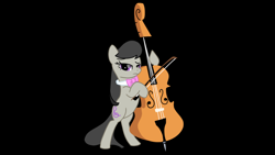 Size: 1280x720 | Tagged: safe, artist:juggybuggy305, imported from derpibooru, octavia melody, pony, black background, bow (instrument), cello, female, musical instrument, simple background, solo