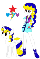 Size: 724x1080 | Tagged: safe, artist:starflashing twinkle, imported from derpibooru, oc, oc:starflashing twinkle, alicorn, equestria girls, clothes, clothes swap, cute, cutie mark, shoes, simple background, skirt, white background
