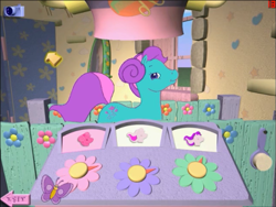 Size: 935x702 | Tagged: safe, imported from derpibooru, ivy, butterfly, my little pony: friendship gardens, cute, g2, ivybetes, let's play, my little pony friendship gardens, official, princess leia, star wars, youtube link, youtube screencap