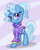 Size: 2402x3005 | Tagged: safe, artist:itchystomach, imported from derpibooru, trixie, pony, unicorn, babysitter trixie, bandwagon, clothes, cute, diatrixes, female, gameloft, gameloft interpretation, high res, hoodie, looking at you, meme, solo